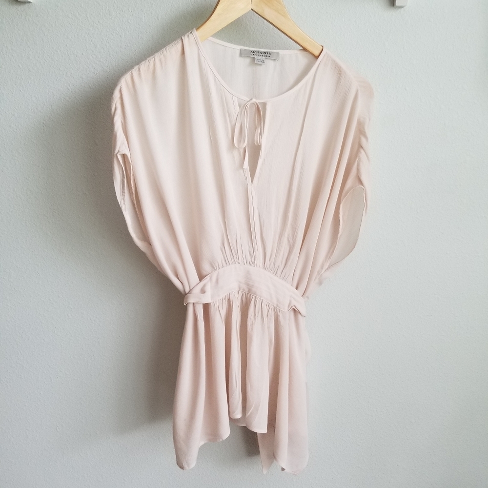 SOLD ❤AllSaints pink draped top US 4